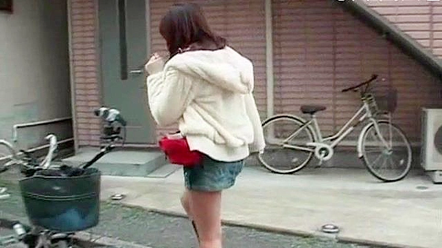 Excited Beauty Rides Vibrating Seat Bike for Pleasure Orgasm