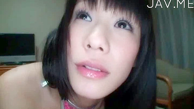 Dark-Haired Jolly Pornstar Kneeling For Hot Cock-Sucking Action