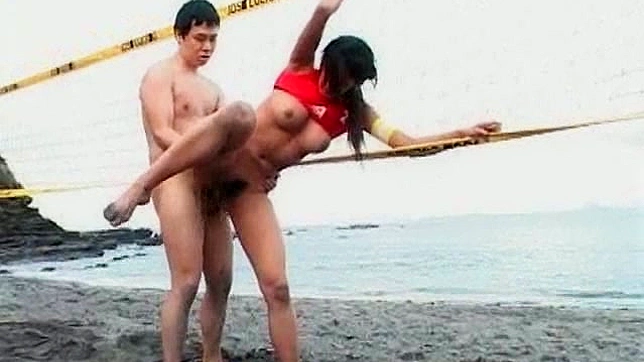 Busty Lifeguard Gets Fucked Hard On Sandy Beach