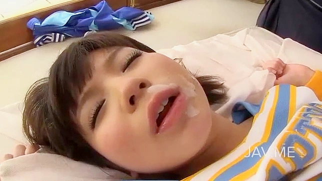 Petite Japanese Beauty Gets Facial Indoors With Joyful Energy