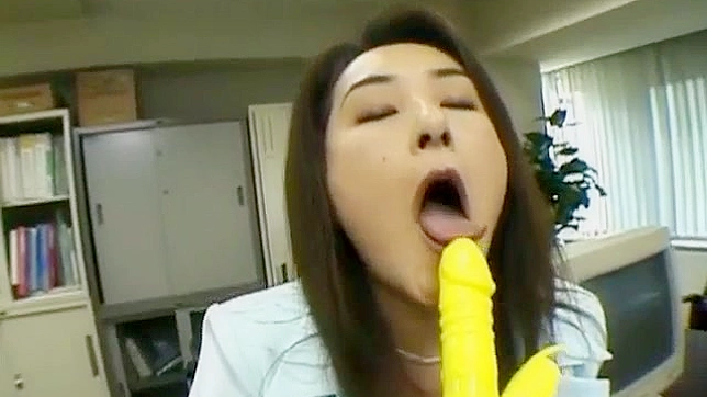Yui Tokui Uses Vibrator For Intense Office Orgasms