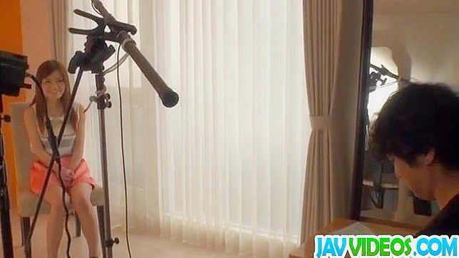 Sexy Nao Teases Her Creamy Pussy During Hot Porn Show