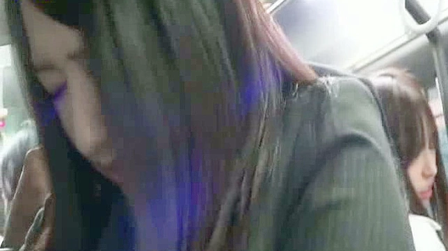 Stocking-clad Lady Tempts Geek On Tram For Naughty Sex