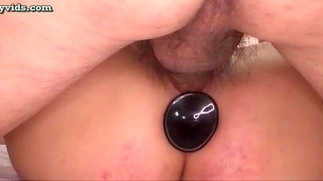 Hot Asian Babe Loves Anal Dildo While Giving Blowjob Action