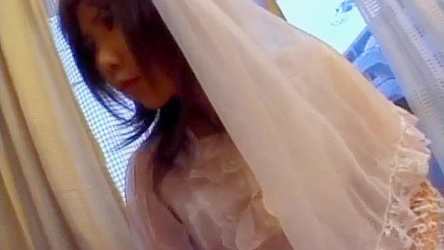 Bride Nami Asakura Sucks Cock & Rubs It With Gloves Expertly