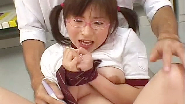 Kuramoto Anna Gets Vibrator Under Uniform & Cock In Mouth