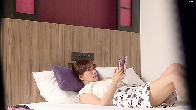 Curvy Japanese Beauty Takes Matters into Own Hands at Perverted Hotel