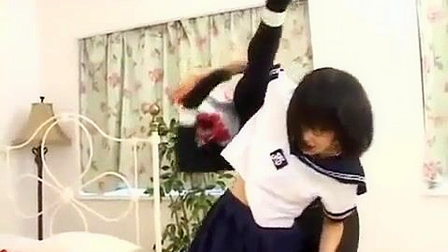 Hot JAV Stalkers Roughly Take Newbie's Virgin Pussy