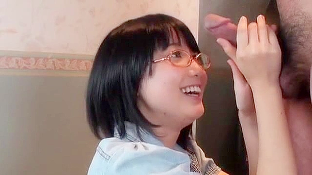 Shy Japanese Guy Gives Hot Blowjob to Mature Man