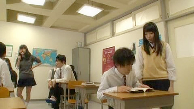 Schoolgirl 18+ Romance Unfolds in Steamy Bathroom Encounter