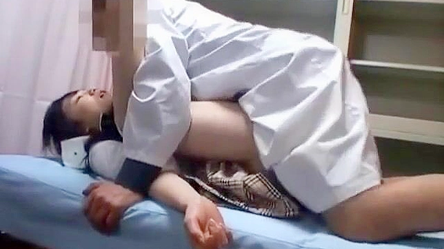 Hot Nurse Disciplines Naughty Student Behind Closed Doors