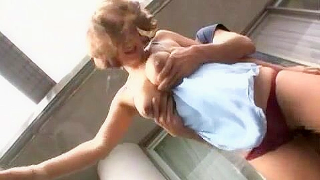 Curious Neighbor Watches Hot Mom Fuck Son's Friend on Balcony