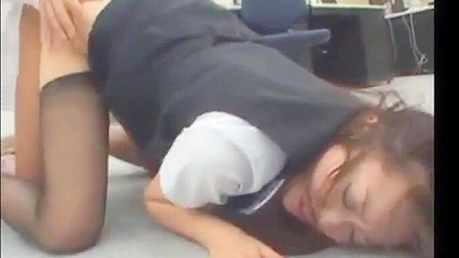 Hot Japanese Chick Gets Rough Office Sex from Colleagues