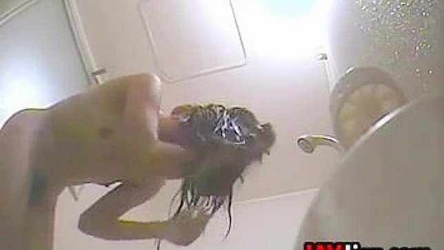 Naughty Japanese Babe Caught Showering & Exposed Live