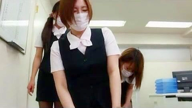 Kinky Office Girls Play Dirty Games With Their Old Boss