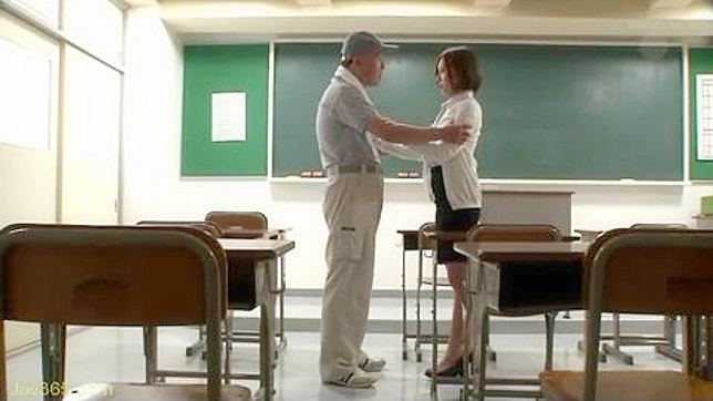 Sizzling MILF Teacher Gets Naughty With School Janitor Behind Doors