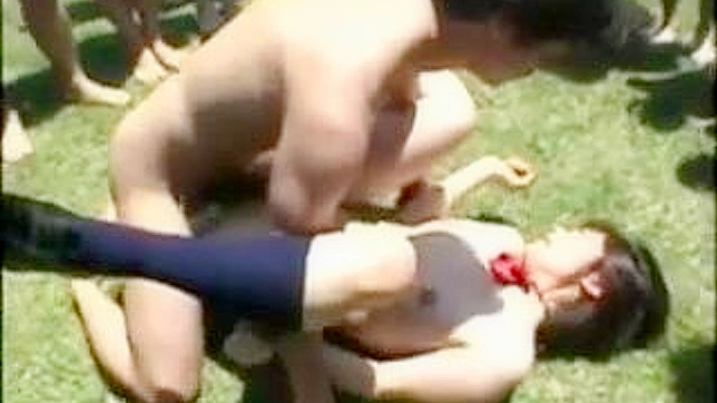 Cute Asian Gets Gangbang Fucked in Nature's Blissful Outdoors