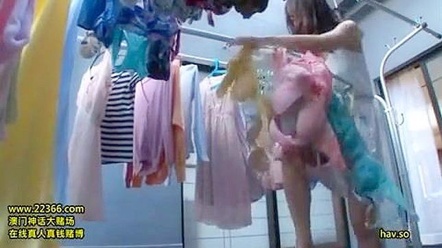 Japanese Babe Unbuttons Her Shirt Revealing Hot Body