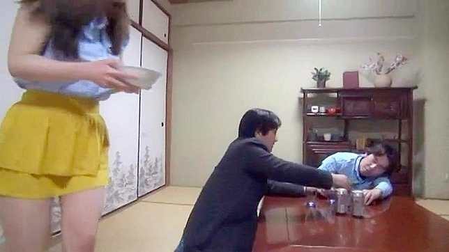 Asian Wife's Hidden Lust Ignites in Steamy Threesome Orgasm