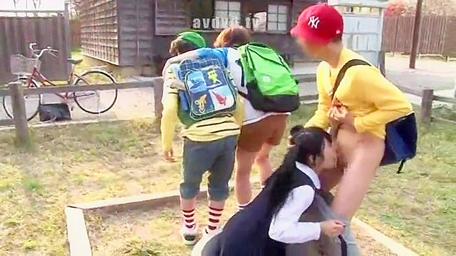 Naughty Girls Seduce Innocent Classmate After School Ends