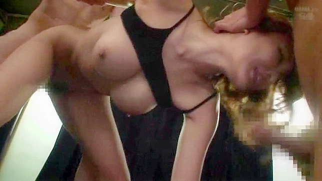 Asuka Kirara Gets Fucked Hard by Two Guys Simultaneously