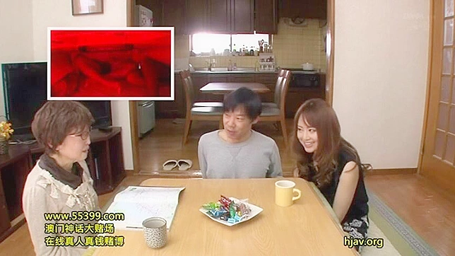 Naughty Daughter Grabs Boyfriend's Dick Under Table for Fun