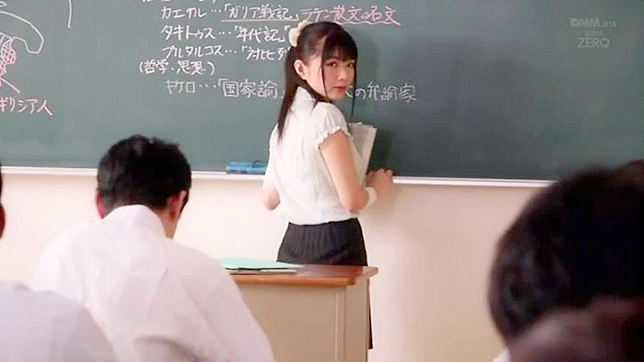 Naughty Student Gangbangs Hot Asian Teacher After Class