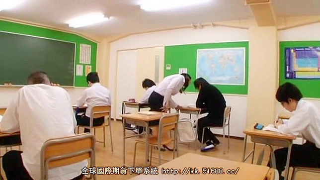 Asian Schoolgirl 18+ Sneaks into Classroom for Hot Teacher Sex
