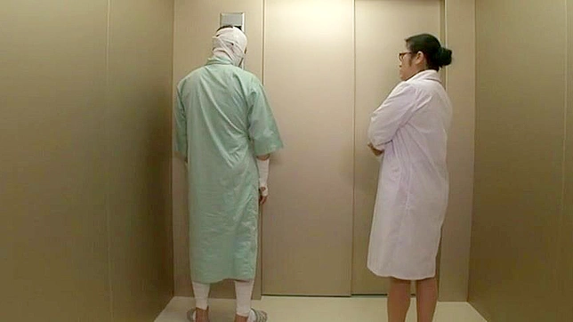 Doctor Komukai's Busty Booty Rides In Tight Hospital Elevator