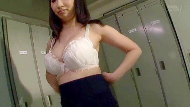 Naughty Nippon Student Watches Busty Teacher Unbutton Her Blouse