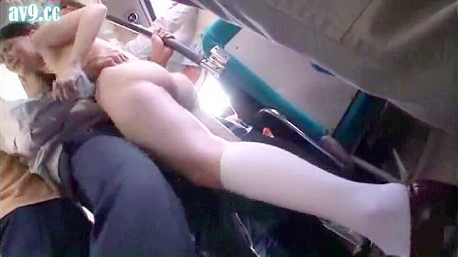 Seductive Japanese Student Rides Cock Amidst Busy Commuters