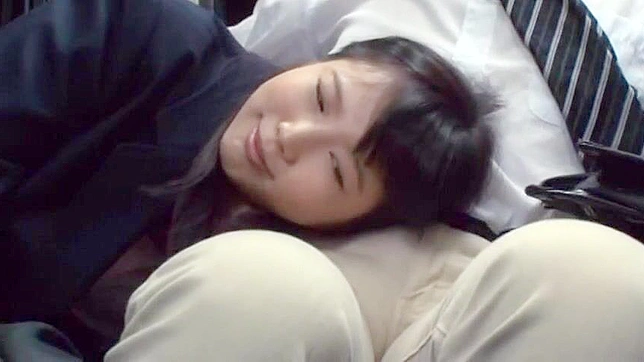 Horny Asian Student Gives Public Bus Blowjob to Stranger Boss