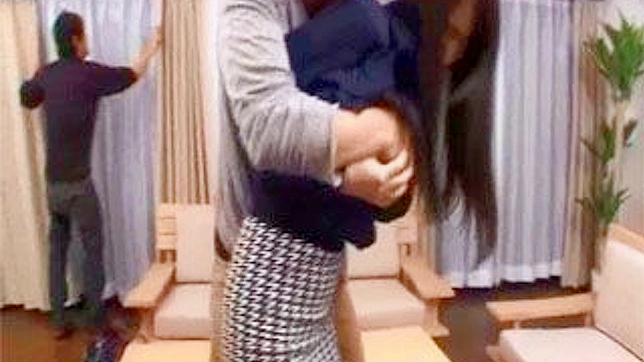 Naughty Neighbor Seduces Innocent Girl 18+ With Rough Dual Penetration