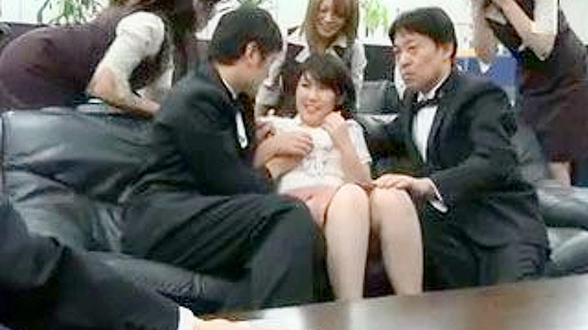 Japanese Office Workers Enjoy Wild Group Sex Party Night