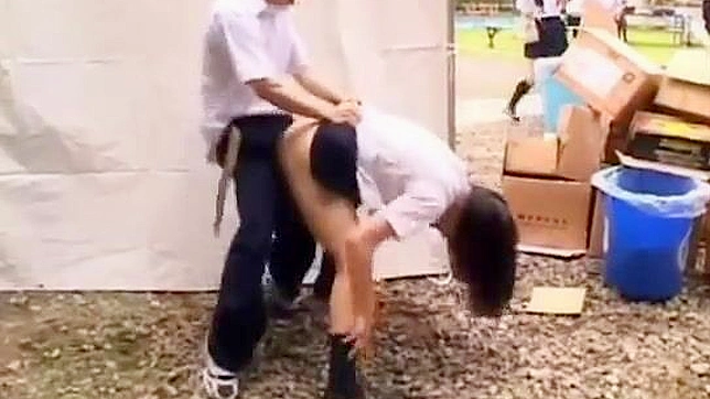 Cute Japanese Girl 18+ Gets Facial at Village Fair Showdown