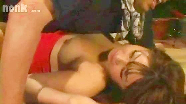 Asian Beauty Enjoys Sake Before Group Sex Orgy Fun