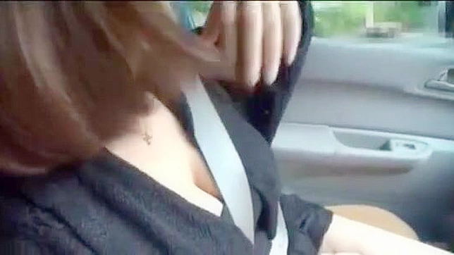 Ruri Saijo Gives Seductive Blowjob While Riding in Car