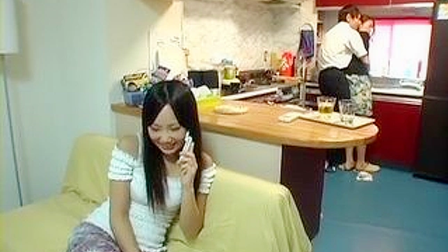 Hot MILFs Sneaky Sex with BF's Friend While Girlfriend Chats