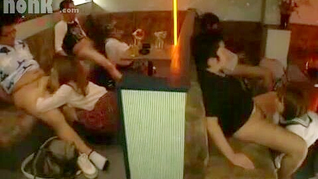 Hot Oriental Group Gives Blowjobs in Broad Daylight