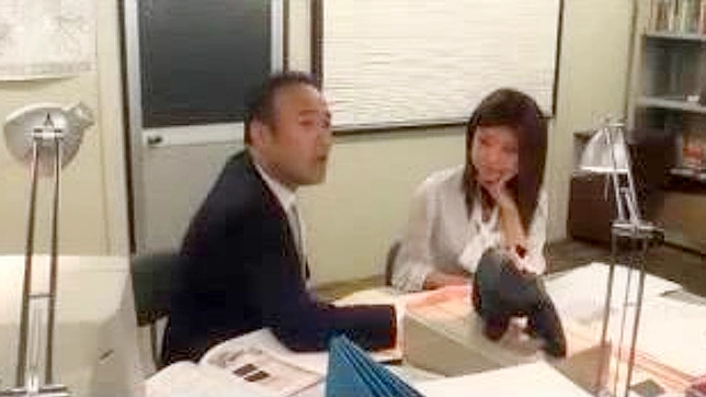 Exhausted Asian Secretary Sucks & Fucks Her Boss in Secret