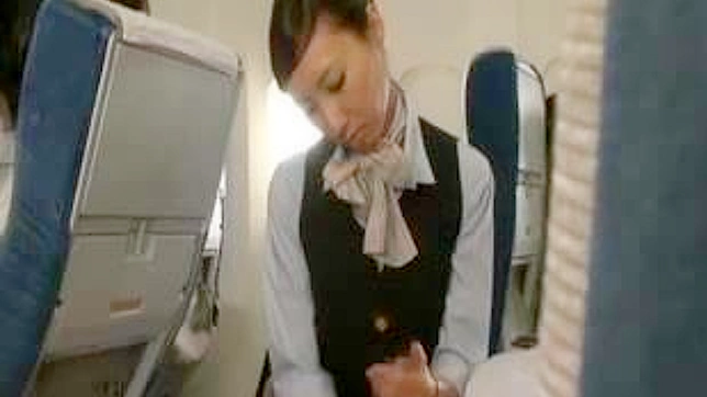 Hot JAV Stewardess Gives Blowjob Delightfully In Public View