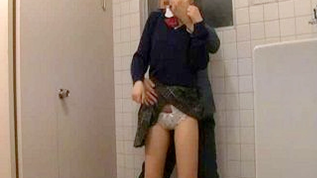 Cop Catches JAV Star in Public Toilet for Steamy Fuck