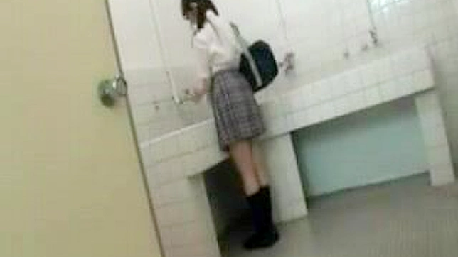 Naughty Schoolgirl 18+ Gets Fucked Raw in Public Restroom