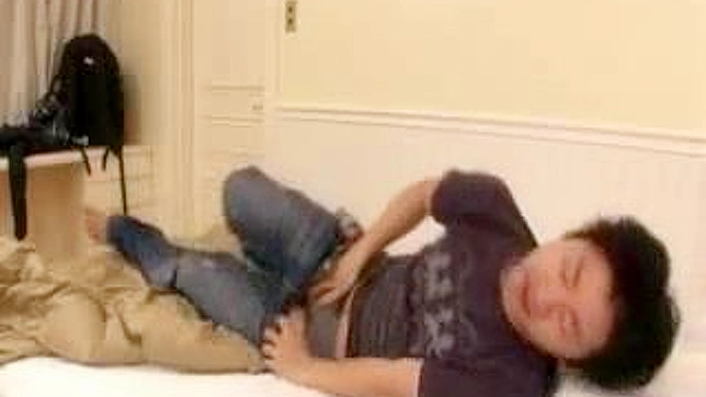 Curious Oriental Stepmom Catches Son Jerking Off Secretly