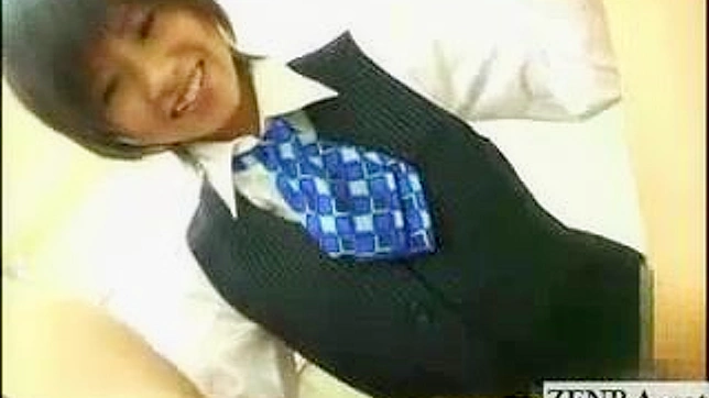 Japanese Secretary Teases & Masturbates at Work Desk