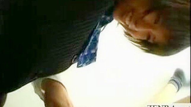 Japanese Secretary Teases & Masturbates at Work Desk