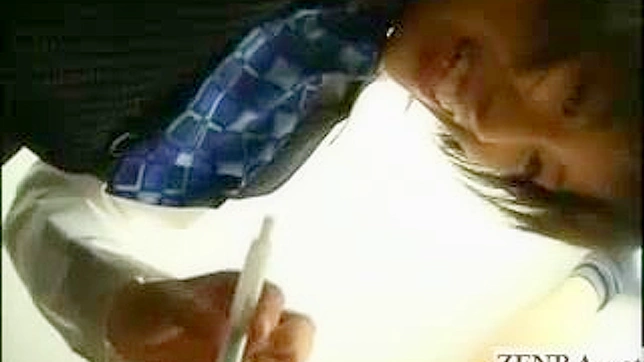 Japanese Secretary Teases & Masturbates at Work Desk
