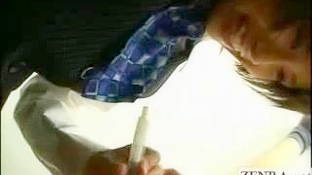 Japanese Secretary Teases & Masturbates at Work Desk