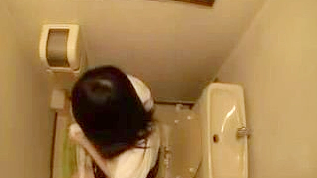 Sneaky Asian Girl 18+ Masturbates Solo in Cozy Bathroom Spot
