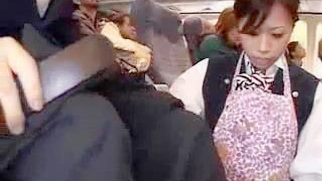 Seductive Japanese Flight Attendant Gives Fiery Handjob Aboard